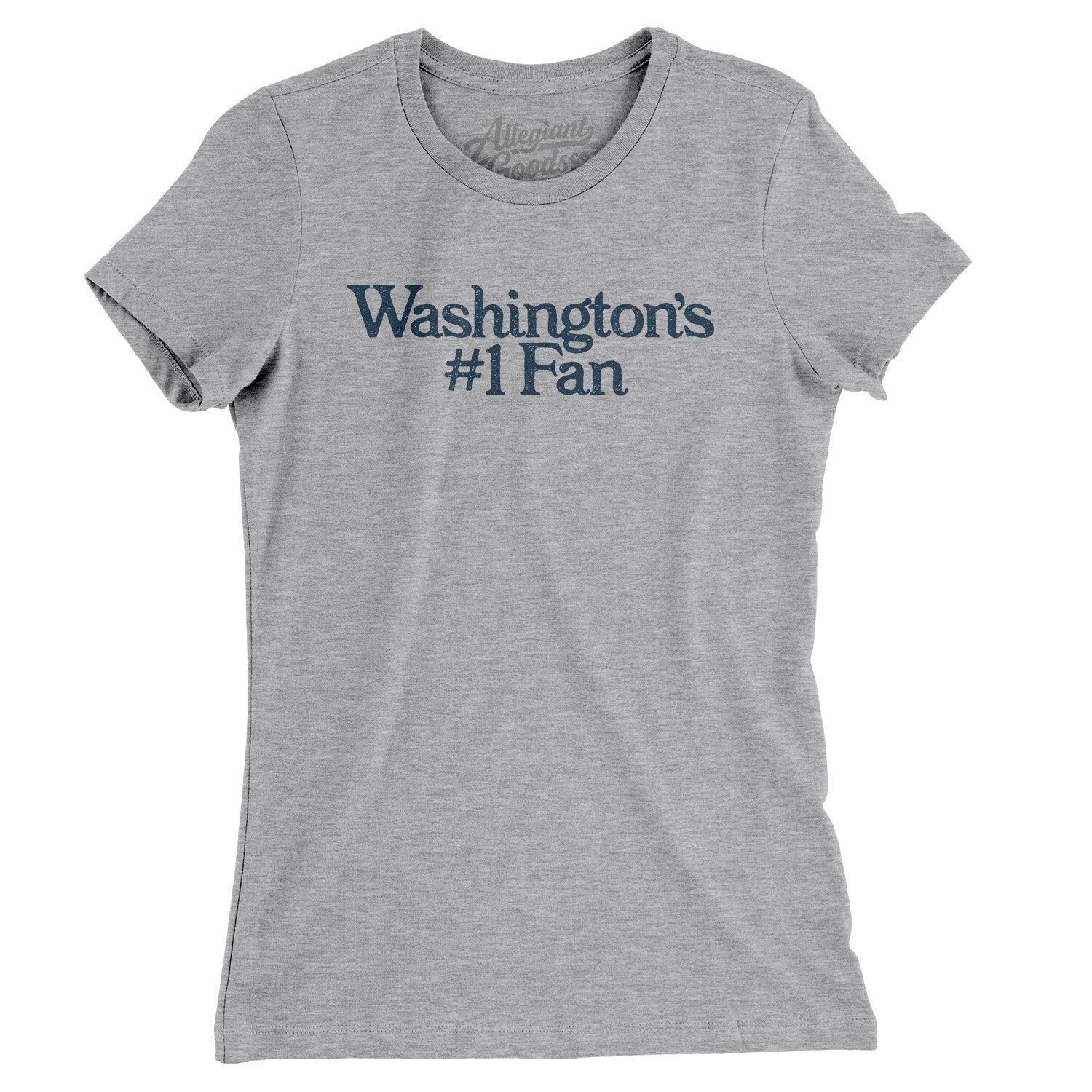 Washington's Number 1 Fan Women's T-Shirt-Heather Grey-Allegiant Goods Co. Vintage Sports Apparel