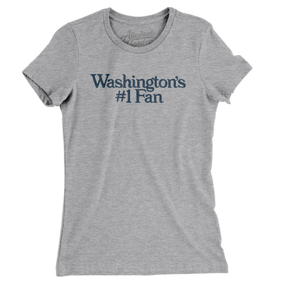 Washington's Number 1 Fan Women's T-Shirt-Heather Grey-Allegiant Goods Co. Vintage Sports Apparel
