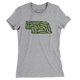 Nebraska Golf Course Women's T-Shirt-Heather Grey-Allegiant Goods Co. Vintage Sports Apparel