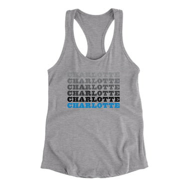 Charlotte Repeat Women's Racerback Tank-Allegiant Goods Co. Vintage Sports Apparel