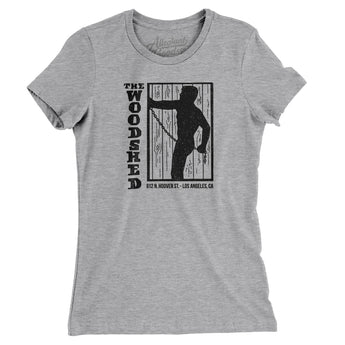 The Woodshed Los Angeles Women's T-Shirt-Heather Grey-Allegiant Goods Co. Vintage Sports Apparel