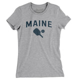 Maine Pickleball Women's T-Shirt-Heather Grey-Allegiant Goods Co. Vintage Sports Apparel