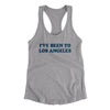 I've Been To Los Angeles Women's Racerback Tank-Heather Grey-Allegiant Goods Co. Vintage Sports Apparel