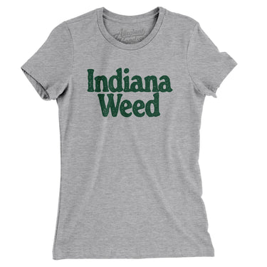 Indiana Weed Women's T-Shirt-Heather Grey-Allegiant Goods Co. Vintage Sports Apparel