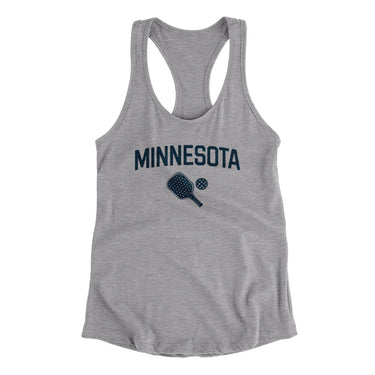 Minnesota Pickleball Women's Racerback Tank-Heather Grey-Allegiant Goods Co. Vintage Sports Apparel