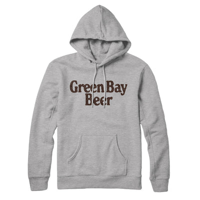 Green Bay Beer Hoodie-Heather Grey-Allegiant Goods Co. Vintage Sports Apparel