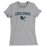 Carlsbad Pickleball Women's T-Shirt-Heather Grey-Allegiant Goods Co. Vintage Sports Apparel