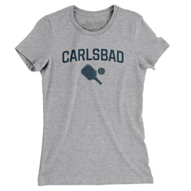Carlsbad Pickleball Women's T-Shirt-Heather Grey-Allegiant Goods Co. Vintage Sports Apparel
