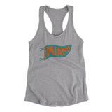 Miami Pennant Women's Racerback Tank-Allegiant Goods Co. Vintage Sports Apparel