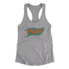 Miami Pennant Women's Racerback Tank-Heather Grey-Allegiant Goods Co. Vintage Sports Apparel