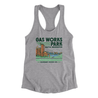 Gas Works Park Women's Racerback Tank-Allegiant Goods Co. Vintage Sports Apparel