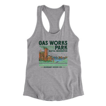 Gas Works Park Women's Racerback Tank-Allegiant Goods Co. Vintage Sports Apparel