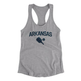Arkansas Pickleball Women's Racerback Tank-Heather Grey-Allegiant Goods Co. Vintage Sports Apparel