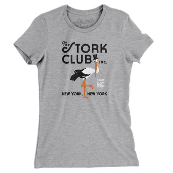 The Stork Club Nyc Women's T-Shirt-Heather Grey-Allegiant Goods Co. Vintage Sports Apparel