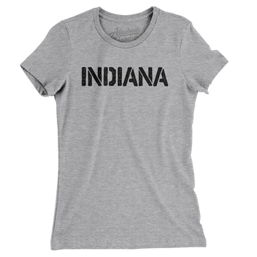 Indiana Military Stencil Women's T-Shirt-Allegiant Goods Co. Vintage Sports Apparel