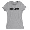 Indiana Military Stencil Women's T-Shirt-Heather Grey-Allegiant Goods Co. Vintage Sports Apparel