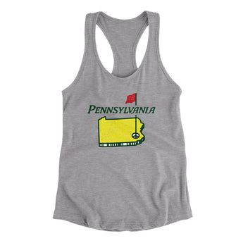 Pennsylvania Golf Women's Racerback Tank-Heather Grey-Allegiant Goods Co. Vintage Sports Apparel