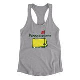 Pennsylvania Golf Women's Racerback Tank-Heather Grey-Allegiant Goods Co. Vintage Sports Apparel