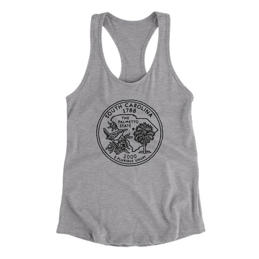 South Carolina State Quarter Women's Racerback Tank-Allegiant Goods Co. Vintage Sports Apparel