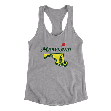 Maryland Golf Women's Racerback Tank-Allegiant Goods Co. Vintage Sports Apparel