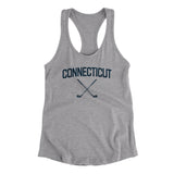 Connecticut Golf Women's Racerback Tank-Heather Grey-Allegiant Goods Co. Vintage Sports Apparel
