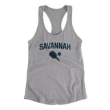 Savannah Pickleball Women's Racerback Tank-Heather Grey-Allegiant Goods Co. Vintage Sports Apparel