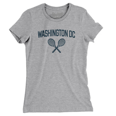 Washington Dc Tennis Women's T-Shirt-Heather Grey-Allegiant Goods Co. Vintage Sports Apparel