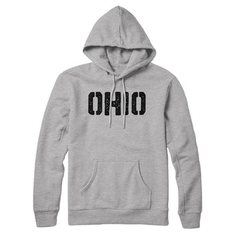 Ohio Military Stencil Hoodie-Allegiant Goods Co. Vintage Sports Apparel