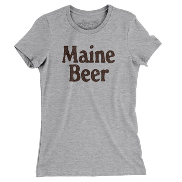 Maine Beer Women's T-Shirt-Heather Grey-Allegiant Goods Co. Vintage Sports Apparel