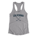 California Golf Women's Racerback Tank-Heather Grey-Allegiant Goods Co. Vintage Sports Apparel