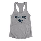Portland Pickleball Women's Racerback Tank-Heather Grey-Allegiant Goods Co. Vintage Sports Apparel