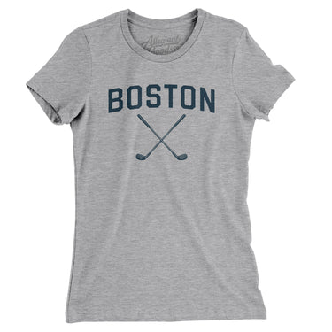 Boston Golf Women's T-Shirt-Heather Grey-Allegiant Goods Co. Vintage Sports Apparel