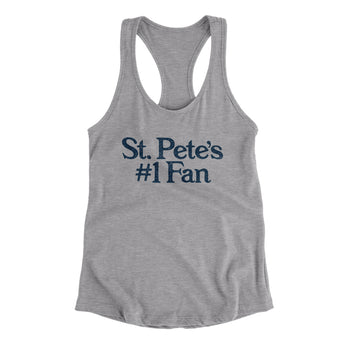 St Pete's Number 1 Fan Women's Racerback Tank-Allegiant Goods Co. Vintage Sports Apparel