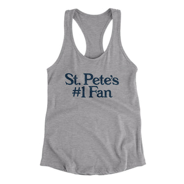 St Pete's Number 1 Fan Women's Racerback Tank-Allegiant Goods Co. Vintage Sports Apparel