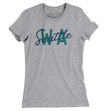 Seattle Wa Overprinted Women's T-Shirt-Allegiant Goods Co. Vintage Sports Apparel