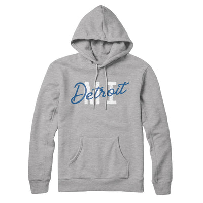 Detroit Mi Overprinted Hoodie-Heather Grey-Allegiant Goods Co. Vintage Sports Apparel
