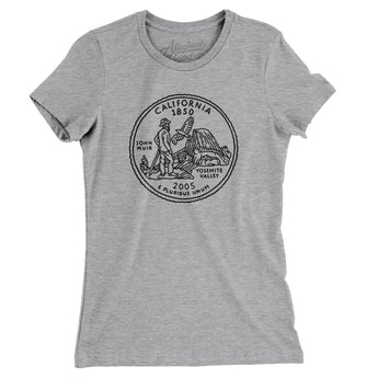 California State Quarter Women's T-Shirt-Allegiant Goods Co. Vintage Sports Apparel