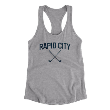 Rapid City Golf Women's Racerback Tank-Heather Grey-Allegiant Goods Co. Vintage Sports Apparel