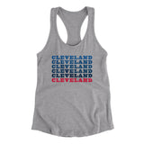 Cleveland Repeat Women's Racerback Tank-Heather Grey-Allegiant Goods Co. Vintage Sports Apparel