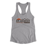 St. George Mountain Sunset Women's Racerback Tank-Heather Grey-Allegiant Goods Co. Vintage Sports Apparel