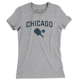 Chicago Pickleball Women's T-Shirt-Heather Grey-Allegiant Goods Co. Vintage Sports Apparel