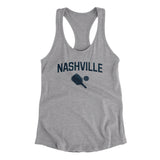 Nashville Pickleball Women's Racerback Tank-Heather Grey-Allegiant Goods Co. Vintage Sports Apparel