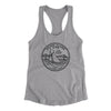 Rhode Island State Quarter Women's Racerback Tank-Heather Grey-Allegiant Goods Co. Vintage Sports Apparel