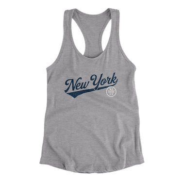New York Vintage Script Women's Racerback Tank-Allegiant Goods Co. Vintage Sports Apparel