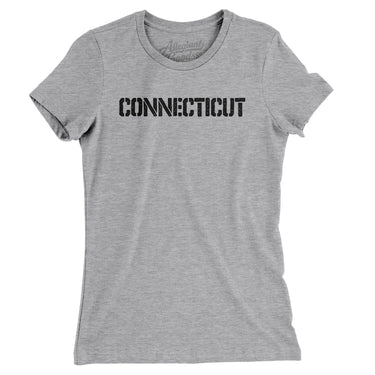 Connecticut Military Stencil Women's T-Shirt-Allegiant Goods Co. Vintage Sports Apparel