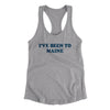 I've Been To Maine Women's Racerback Tank-Heather Grey-Allegiant Goods Co. Vintage Sports Apparel