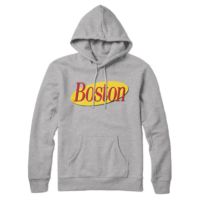 Boston Seinfeld Hoodie-Heather Grey-Allegiant Goods Co. Vintage Sports Apparel