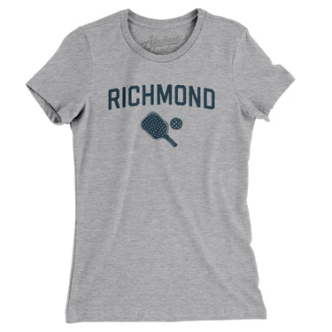 Richmond Pickleball Women's T-Shirt-Heather Grey-Allegiant Goods Co. Vintage Sports Apparel