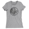 Alaska State Quarter Women's T-Shirt-Heather Grey-Allegiant Goods Co. Vintage Sports Apparel