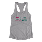 Palm Springs Mountain Sunset Women's Racerback Tank-Heather Grey-Allegiant Goods Co. Vintage Sports Apparel